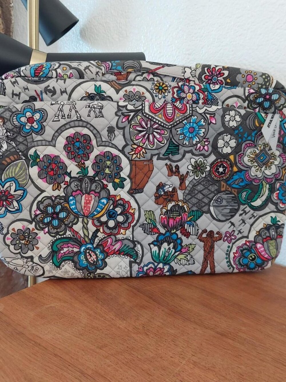 Star Wars Vera Bradley laptop sleeve case with colorful floral and cartoon chara